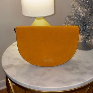 Kate Spade Suede Mustard Crossbody Bag